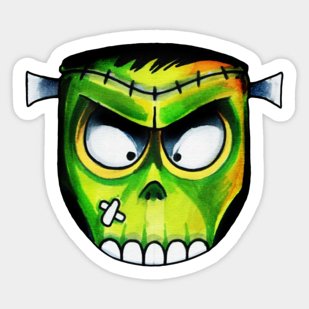 ZombieStein Sticker by IvanJoh